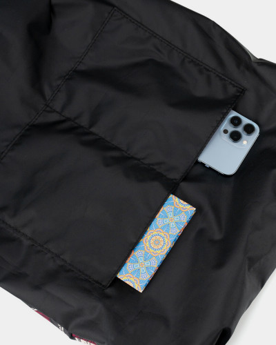 "BASIC ROLLTOP" PRINT TROPICAL BORDEAUX