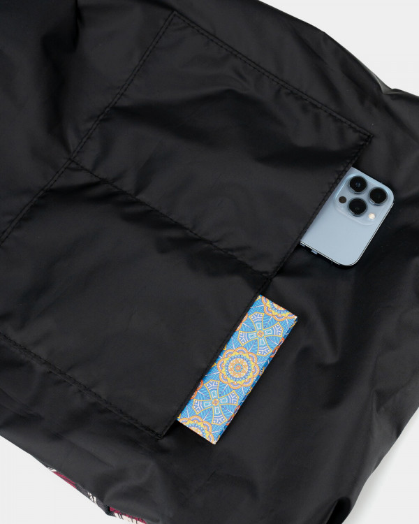 "BASIC ROLLTOP" PRINT TROPICAL BORDEAUX