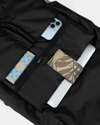 "BASIC ROLLTOP" PRINT TROPICAL KHAKI