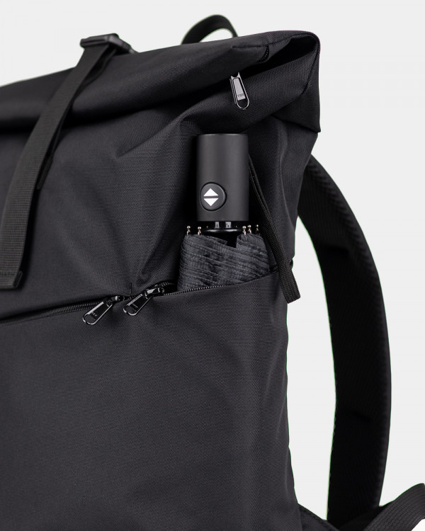 "BASIC ROLLTOP" POLYESTER, SCHWARZ