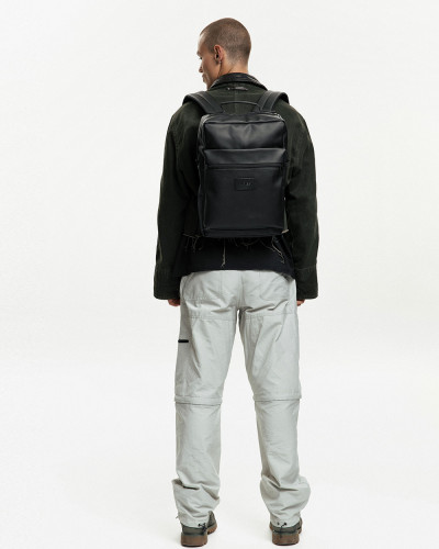 "CASPER 02" ECO-LEATHER, BLACK