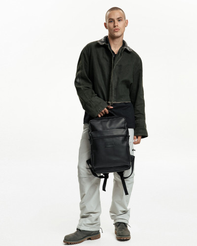 "CASPER 02" ECO-LEATHER, BLACK
