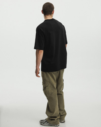HERREN T-SHIRT "HEAVY WEIGHT" SCHWARZ