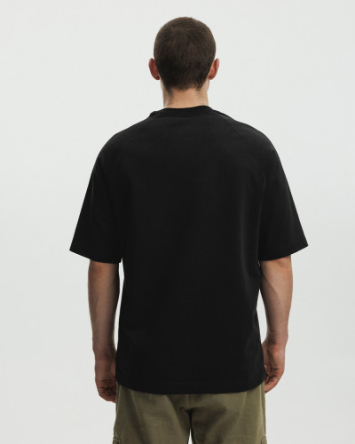 HERREN T-SHIRT "HEAVY WEIGHT" SCHWARZ