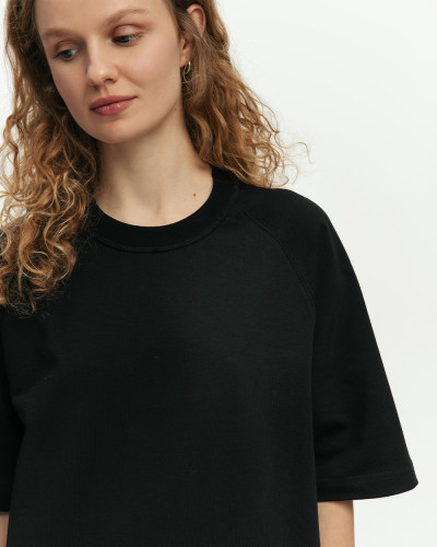 DAMEN T-SHIRT "HEAVY WEIGHT" SCHWARZ