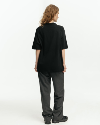 DAMEN T-SHIRT "HEAVY WEIGHT" SCHWARZ