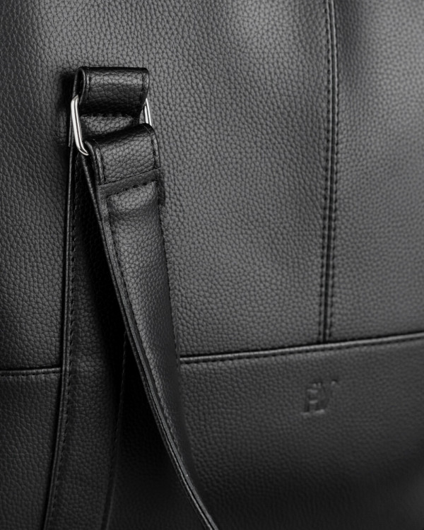 "AUSTIN BAG" ECOLEATHER, BLACK