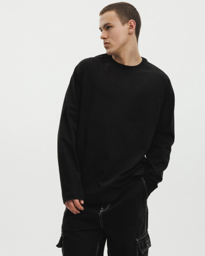 RAGLAN "HEAVY WEIGHT" SCHWARZ