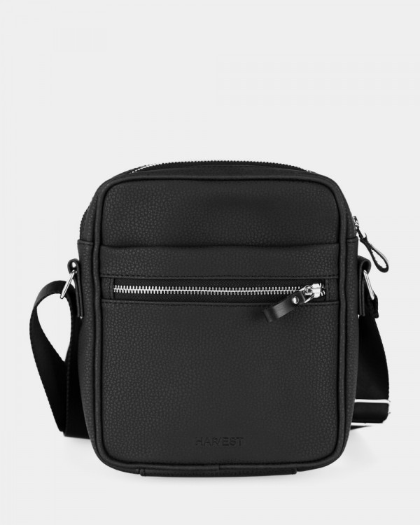 MESSENGER "LARGE" ECO LEATHER, BLACK