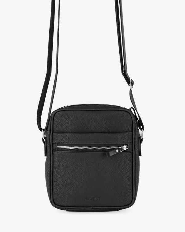 MESSENGER "LARGE" ECO LEATHER, BLACK