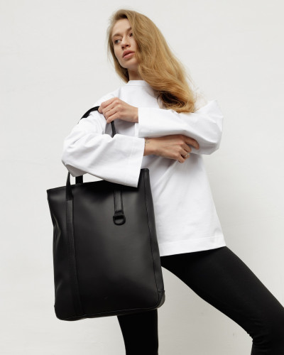 "OFFICE BAG" ECO-LEATHER, BLACK