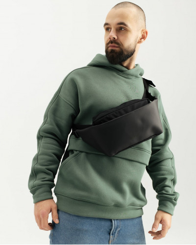 „CROSS-TOWN“ POLYESTER, SCHWARZ