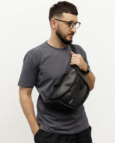 "TECH BAG" SKÓRA EKO, CZARNA