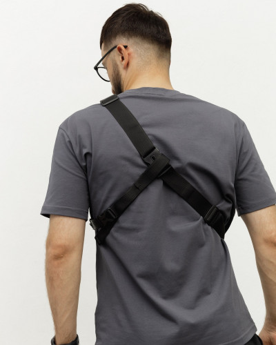 "TECH BAG" SKÓRA EKO, CZARNA