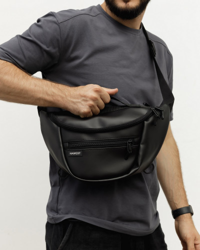 "TECH BAG" SKÓRA EKO, CZARNA