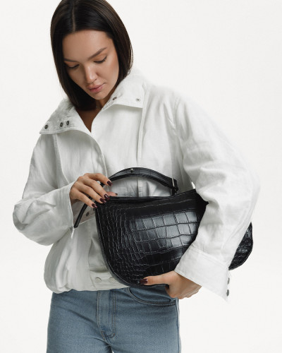 "ANNE" REPTILE, BLACK