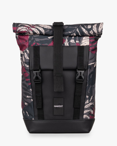 "AVIAROLLTOP" PRINT TROPIC BURGUNDY