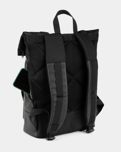 "ROLL 2" ECO LEATHER,BLACK