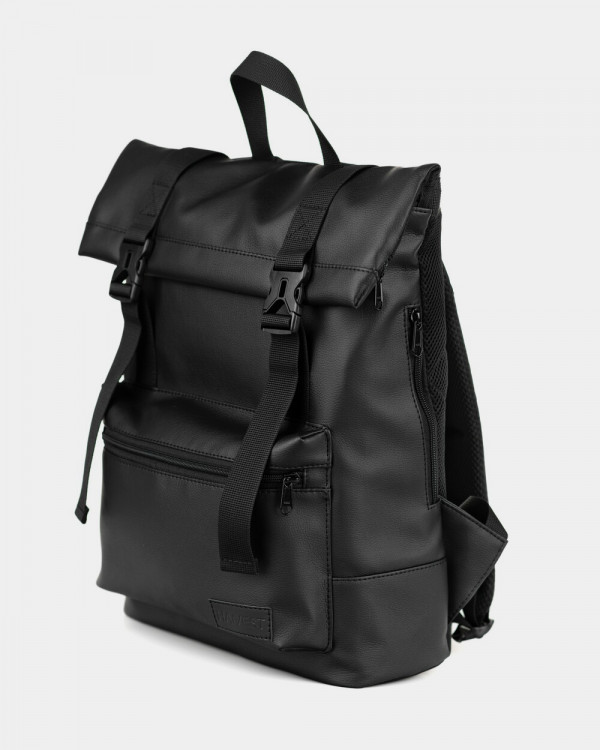 "ROLL 2" ECO LEATHER,BLACK
