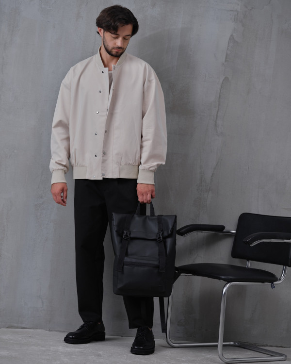 "ROLL 2" ECO LEATHER,BLACK