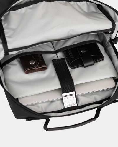 "CASPER" POLYESTER, BLACK